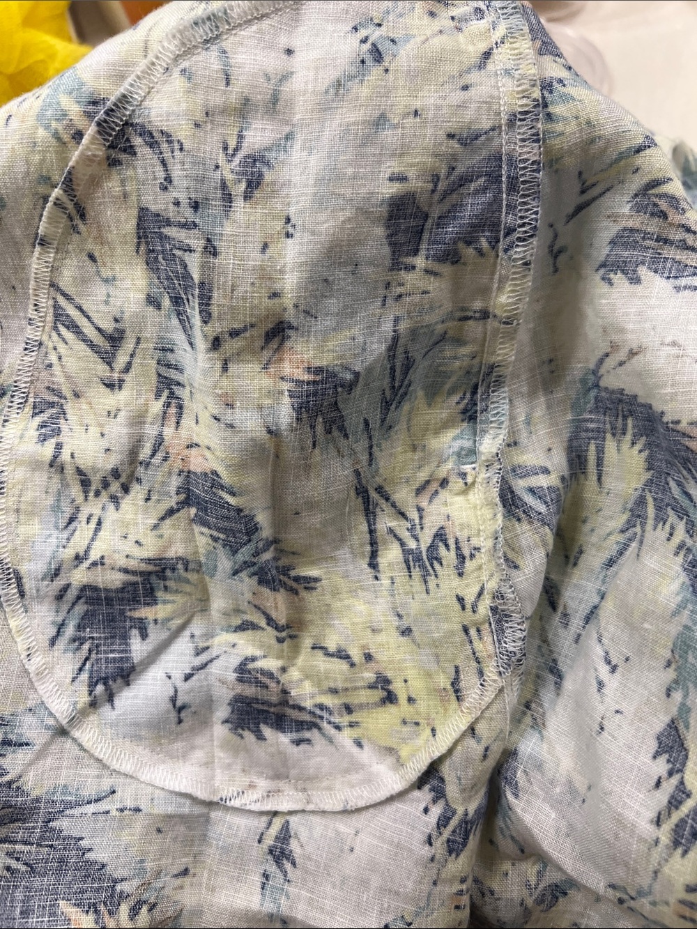 J. Jill Yellow, Navy & White Leaf-Print Maxi Dress - Picture 3 of 7